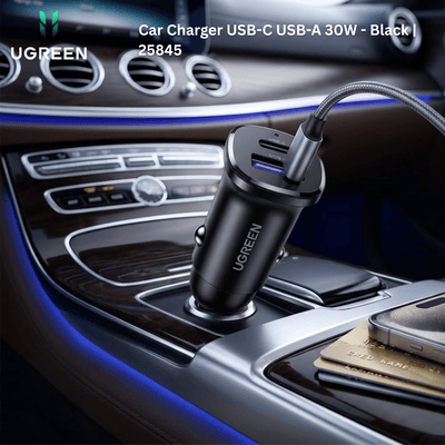 UGREEN Car Charger USB - C USB - A 30W - Black | 25845 - Bestways Smart - home Solutions