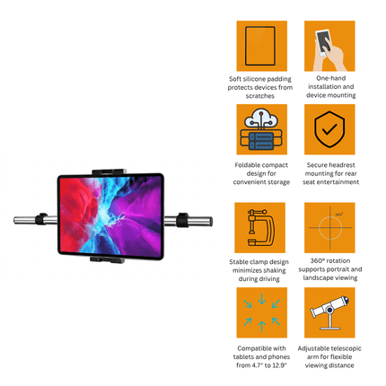 UGREEN Car Tablet & Phone Holder for Back Seat | 60108 - Bestways Smart - home Solutions
