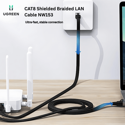 UGREEN CAT8 Shielded Braided LAN Cable NW153 | Ultra High - Speed Ethernet Cable - Bestways Smart - home Solutions