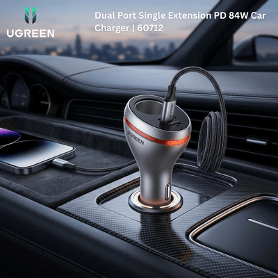 UGREEN Dual Port Single Extension PD 84W Car Charger | 60712 - Bestways Smart - home Solutions