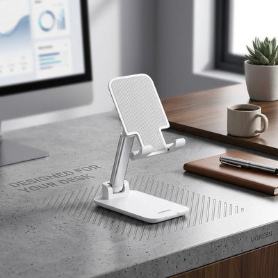 UGREEN Multi - Angle Phone Desktop Stand (Silver) | 60343 - Bestways Smart - home Solutions