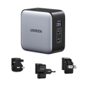 UGREEN Nexode 65W 3-Port GaN Travel Charger with UK/US/EU Plugs | CD296 | 90409