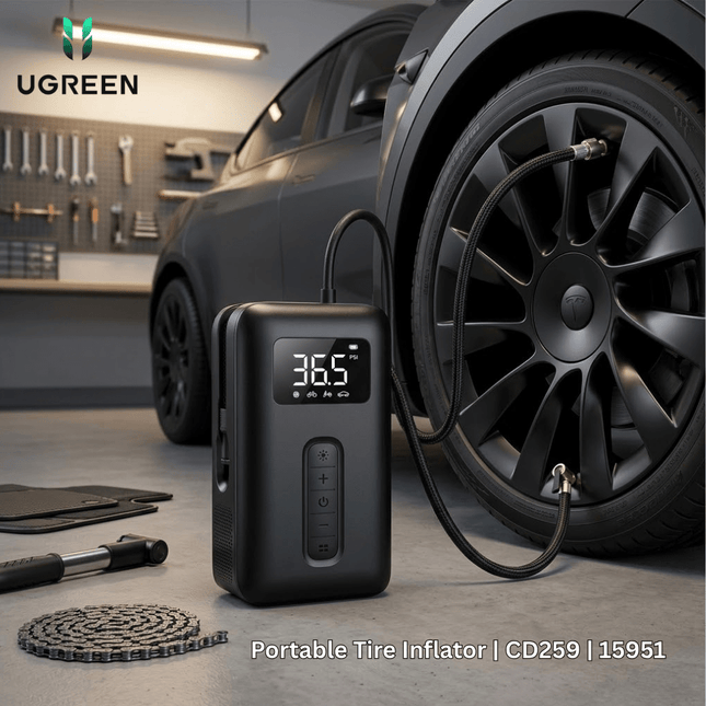 UGREEN Portable Tire Inflator | CD259 | 15951 - Bestways Smart - home Solutions
