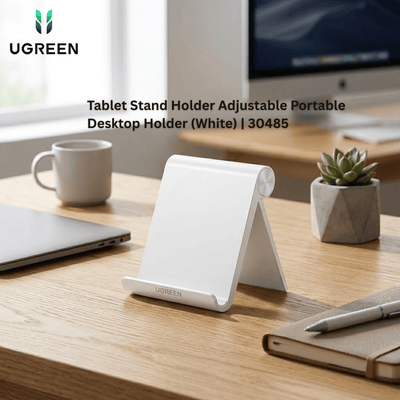 UGREEN Tablet Stand Holder Adjustable Portable Desktop Holder (White) | 30485 - Bestways Smart - home Solutions