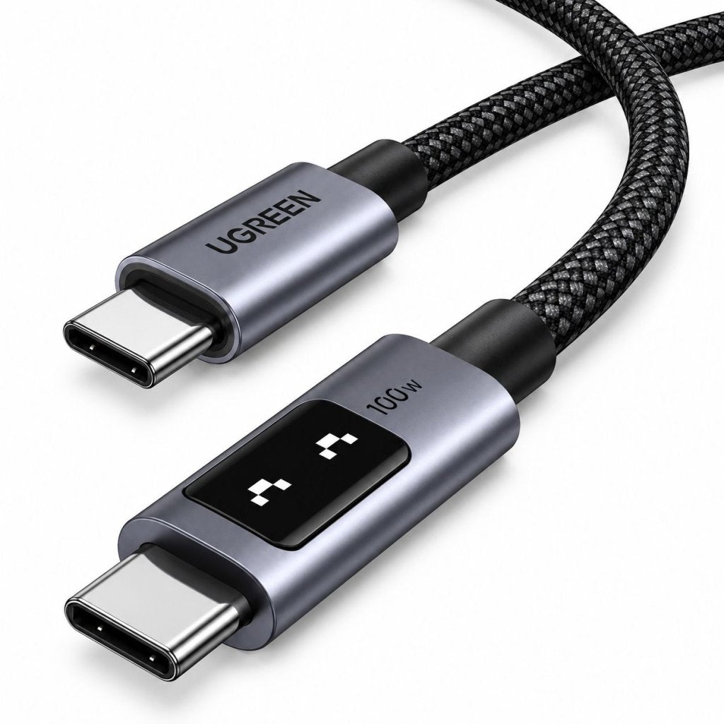 كابل UGREEN للشحن السريع USB-C إلى USB-C بزاوية قائمة 100 واط / US334 كابل UGREEN للشحن السريع USB-C إلى USB-C بزاوية قائمة 100 واط / US334