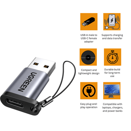UGREEN USB - A Male to USB - C Female Adapter 50568 | USB Converter - Bestways Smart - home Solutions