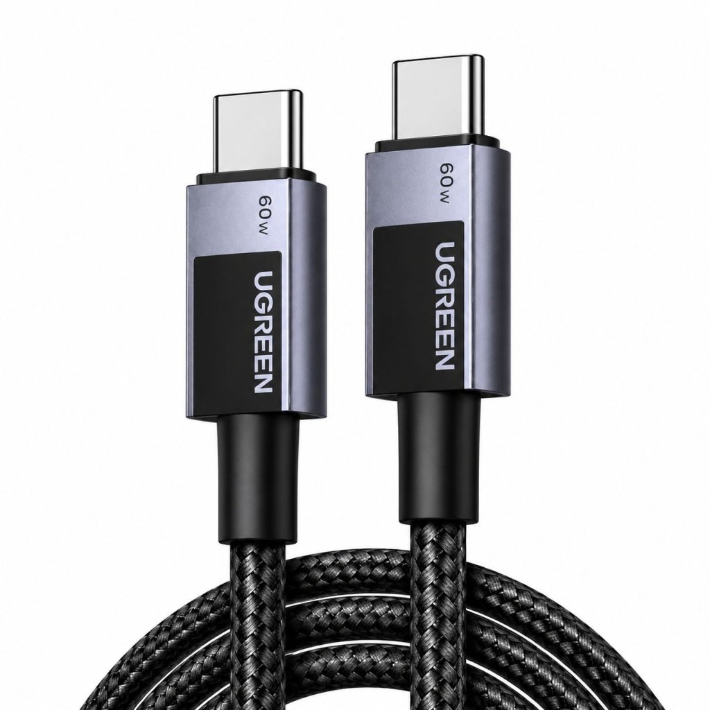 كابل UGREEN للشحن السريع USB-C إلى USB-C بزاوية قائمة 100 واط / US334 كابل UGREEN للشحن السريع USB-C إلى USB-C بزاوية قائمة 100 واط / US334